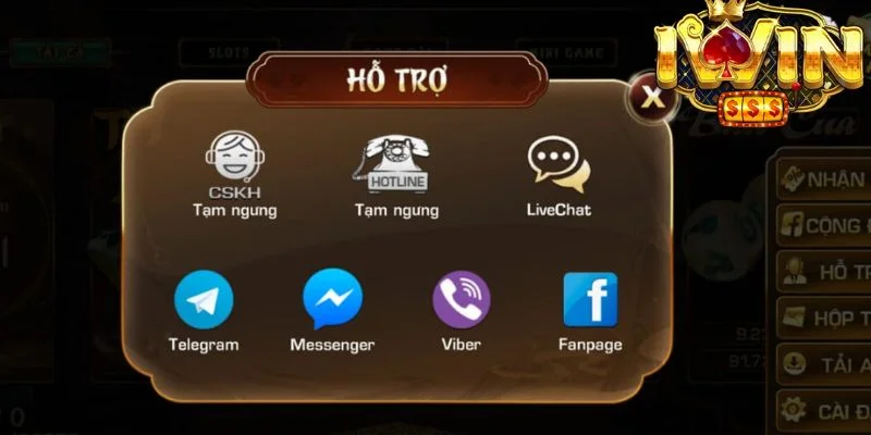 Liên hệ CSKH khi cần hỗ trợ trong quá trình đăng nhập IWIN.