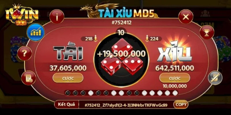 Mẹo Chơi Tài Xỉu MD5: Cược Xanh Chín, Ăn Tiền Đậm Tại IWIN 2 Luật chơi với tài xỉu MD5 không quá khó.